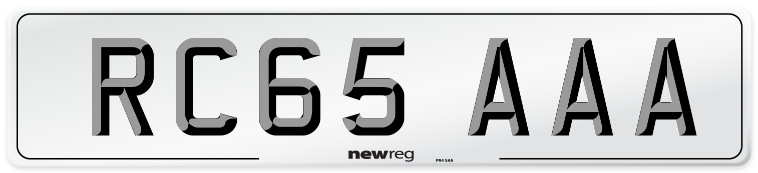 RC65 AAA Number Plate from New Reg